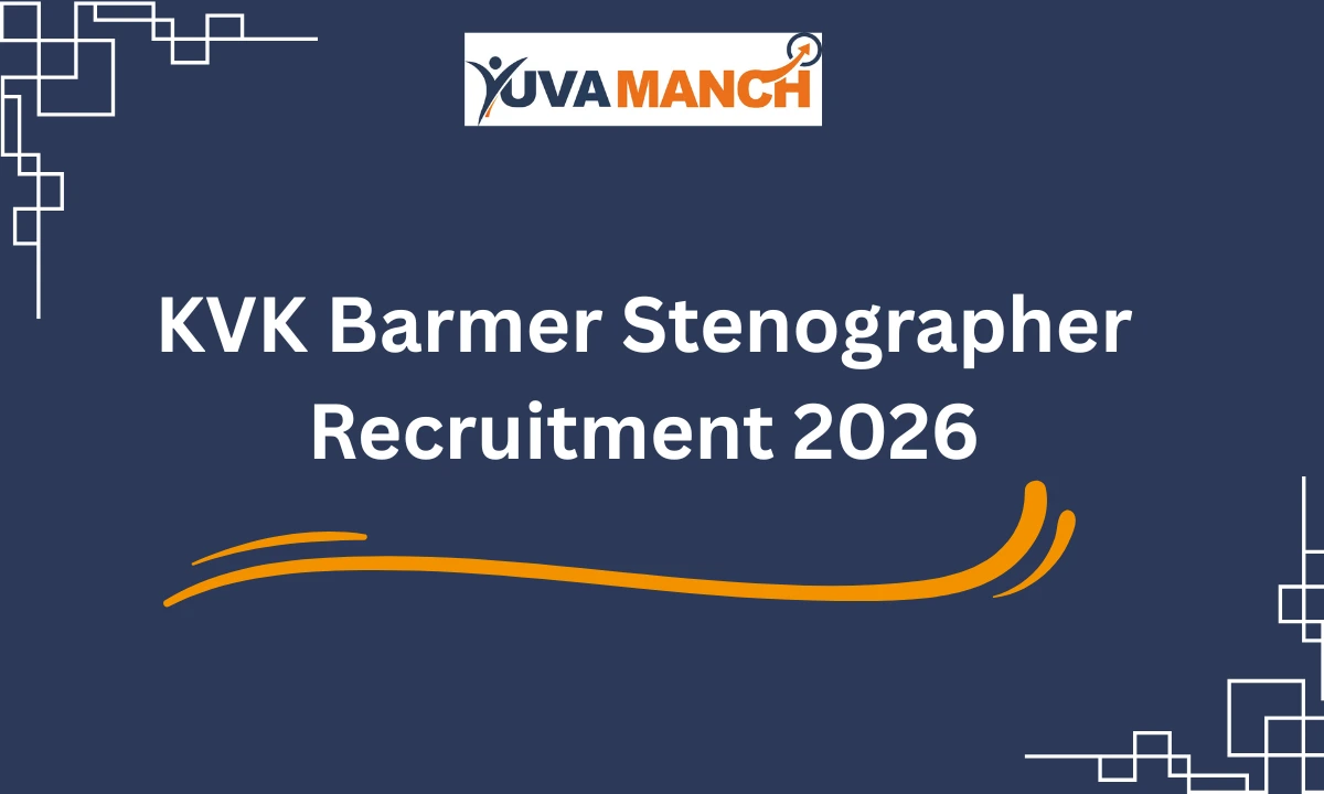 KVK Barmer Stenographer Recruitment 2026