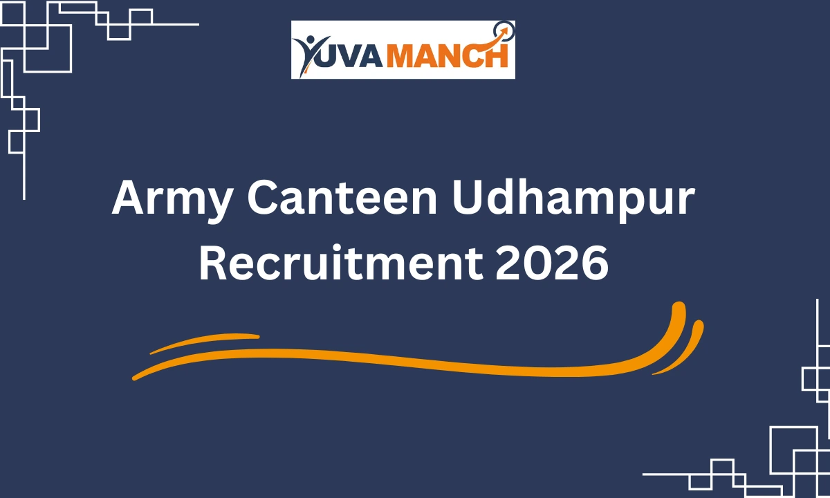 Army Canteen Udhampur Recruitment 2026